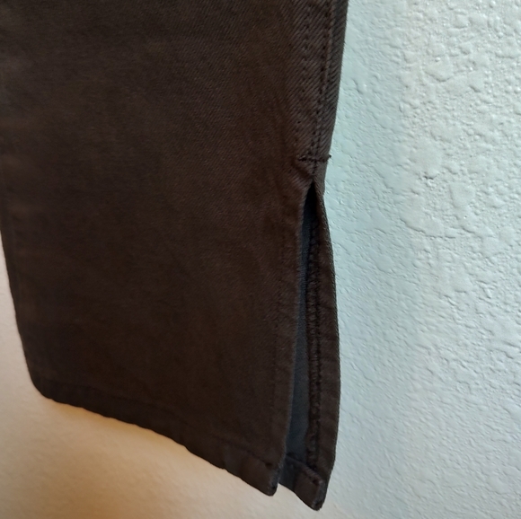 NWT Zara Women's Sweet Mocha High Rise Slim Fit Split Hem Jeans Sz 2 - Picture 2 of 6